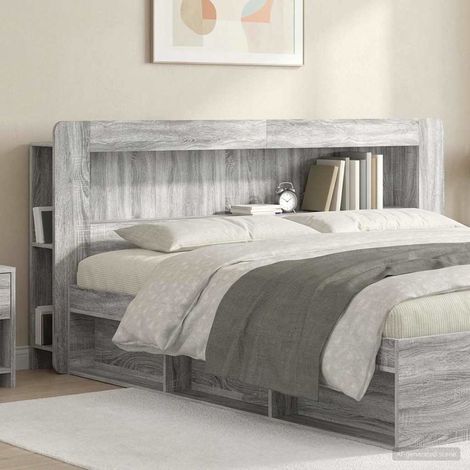 vidaXL Cabinet de Tête de Lit Sonoma gris Bois d’ingénierie (1/5)