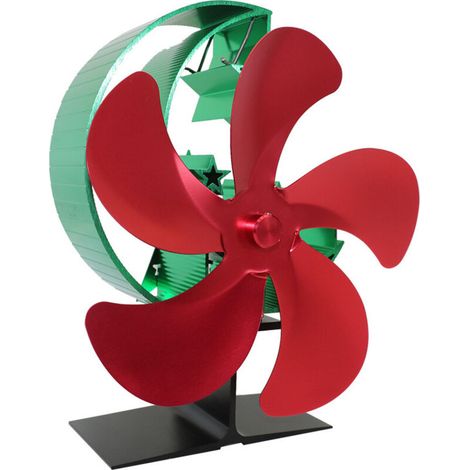 SABIR Ventilateur de poêle à bois - Ventilateurs de poêle à bois en alliage d'aluminium à 5 pales, poêle de cheminée à économie d'énergie, ventilateur silencieux thermodynamique pour garder la pièce a