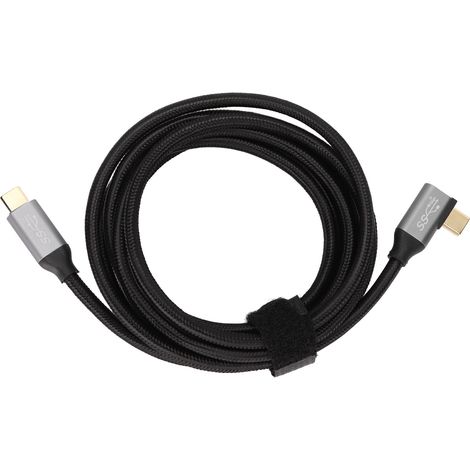 Câble USB-C PD 5A 100W 4K 2m pour Huawei, Tablettes, Angle Droit (1/5)