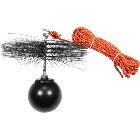 Kaminbesen, Schornsteinbesen SET, 10m, 250mm, 2,5kg, Reinigungsbürste