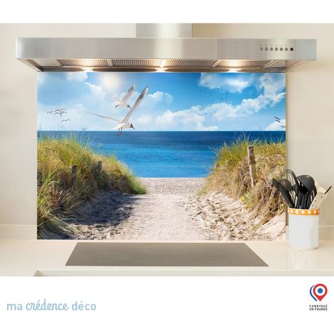 Fond de hotte : Sud ouest, plage 2 - Verre trempé - 90 cm - 60 cm (1/5)