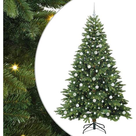 Albero di Natale artificiale con 300 LED Verde 210 cm PE e PVC vidaXL