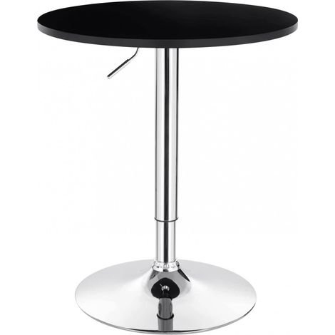 WOLTU Bartisch höhenverstellbarer Tisch 68-88 cm, multifunktionaler Partytisch aus MDF Metall, Schwarz