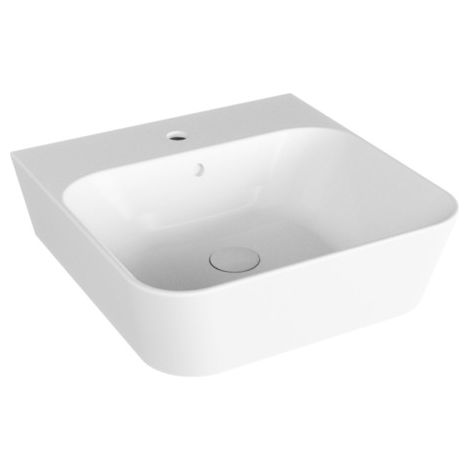 Lavabo Build sospeso/appoggio 50x50 cm in ceramica bianco lucido (1/4)