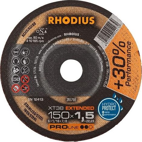 Disco de corte XT38 150 x 1,5mm Rhodius