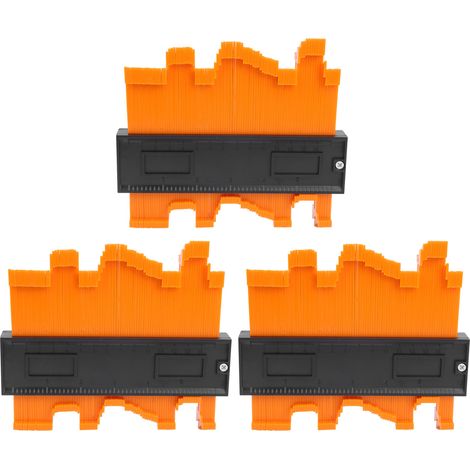 Lot de 3 Gabarit de Contour Copieur Forme Irrégulière Règle Multifonction Outillage Professionnel (1/5)