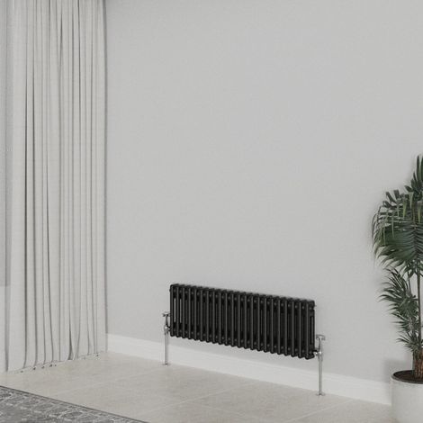 WarmeHaus Traditional Black Double Column Radiators 300x1010mm (1/5)