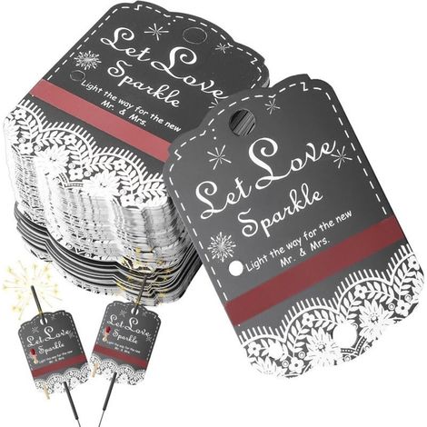 Lot de 100 étiquettes pour bougies magiques en papier kraft - Pour bougies magiques - Avec bandes Match Striker - Pour fêtes, remise de diplôme, anniversaire - Noir (1/5)