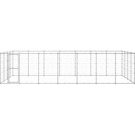 Maison Exclusive - Outdoor-Hundezwinger Verzinkter Stahl 33,88 m²