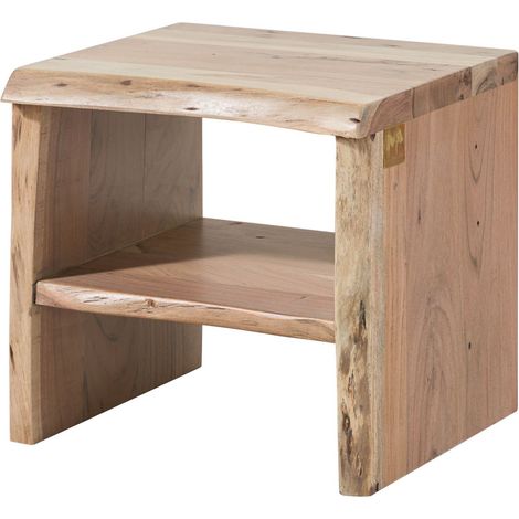 comodino in legno di Acacia 45x40x45 acacia naturale laccato PURE ACACIA 310