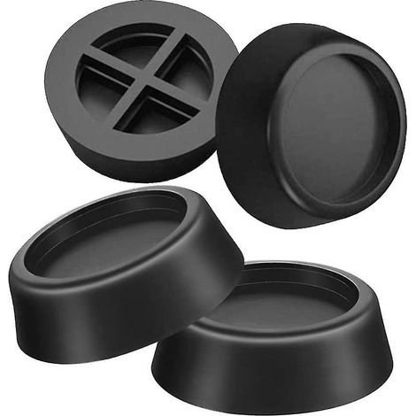 4pcs amortisseur de vibrations machine à laver tapis anti-vibration tapis de machine à laver, noir (1/3)