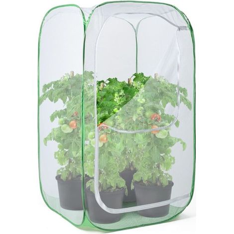Enclos extérieur en maille de 91 cm, protection contre les parasites, les oiseaux et les nuisibles pour fruits, légumes, fleurs et herbes, cage escamotable 61 x 61 x 91 cm (1/4)
