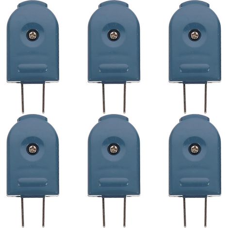 Lot de 6 fiches électriques mâles de rechange 125 V 10 A, rotatives, type US. (1/5)