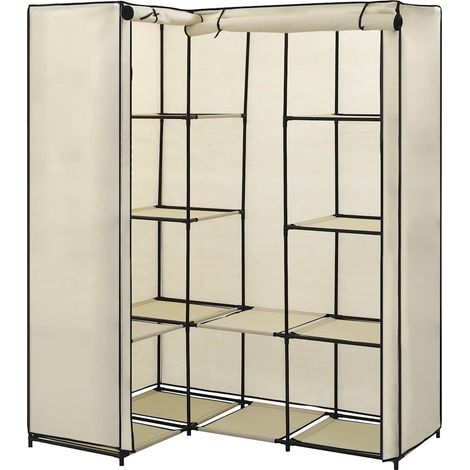 Maison Exclusive - Eckkleiderschrank Creme 130 x 87 x 169 cm