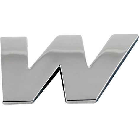 Adhesif Sticker 3D Chrome - Lettre W - 23x27mm