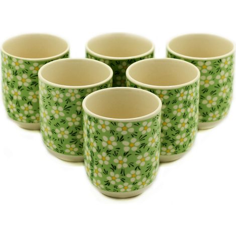 Tasses à Tisane - Marguerite Verte- Vendu par 6 (1/2)