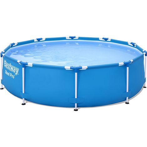 Bestway – Piscine hors sol Steel Pro 305x76 cm – Parois renforcées en Tritech – Capacité 4678 L – Système FrameLink – Pompe de filtration incluse (1/10)