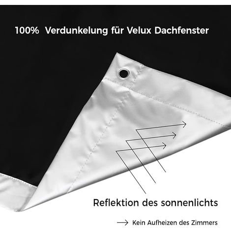 Magnetic Window Blind Skylights and Oblique Windows, Travel and Rental, 100 x 145 cm, White (1/4)