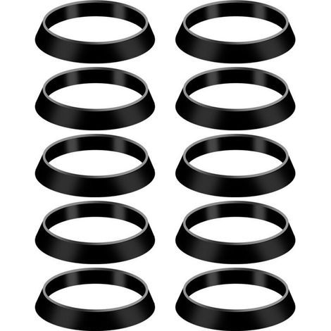 10pcs Joint Conique, Joint de Tuyau d'Évacuation Rondelles de Joint Conique pour Tuyau d'Évacuation de 1 1/2 Pouce Siphon Anti-Odeurs d'Évier Diamètre Intérieur 38mm Diamètre Extérieur 43mm (1/4)