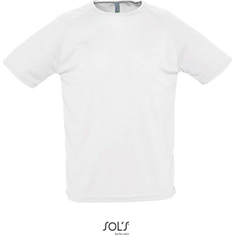 Camiseta Hombre Manga Raglán SOL'S SPORTY XS Blanco