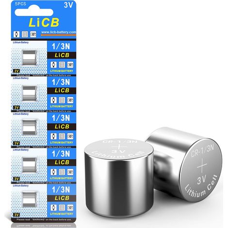 Lot de 5 piles bouton CR1/3N 3 V au lithium CR 1/3N (1/5)