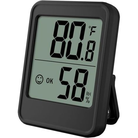 Thermomètre Hygromètre Électronique Intérieur, Mini Station Météo, Commutateur ℃/℉ pour Maison Bureau Serre (1/5)
