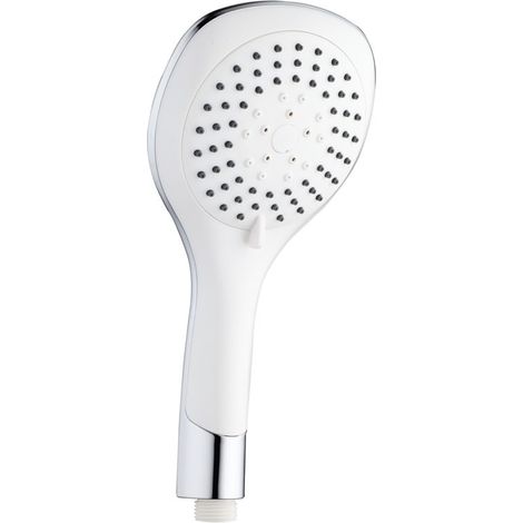 Aloni Bianco Handbrause Duschkopf Kunststoff Chrom Weiß 5 Strahlarten und Anti-Kalk-Düsen 1/2 Zoll Aloni Bianco Handbrause Duschkopf Kunststoff Chrom Weiß 5 Strahlarten und Anti-Kalk-Düsen 1/2 Zoll (1/2)
