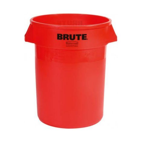 Fût polyvalent rouge 121 l PE D. extérieur 560xH692 mm RUBBERMAID