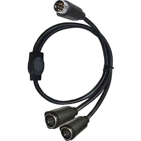 Câble répartiteur DIN 8 broches en Y 1 vers 2, câble S-Vidéo 8 broches pour guitare synthétiseur