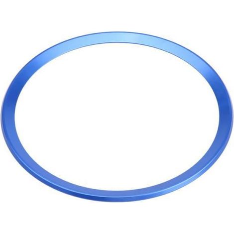 Garniture de couvercle d'anneau de volant de voiture en alliage d'aluminium pour Audi A1 A3 A4 A5 A6 Q3 Q5 bleu - (1/4)