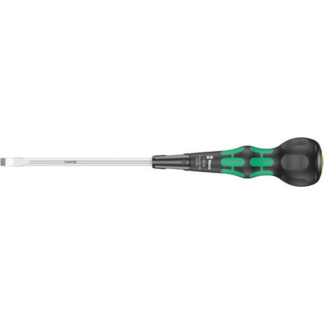 Wera 1834 Kraftform Ball-Grip Schlitz-Schraubendreher - Werkstattklinge, 1 x 6 x 150 mm (1/4)