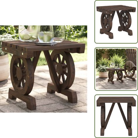 The Living Store Repose-pied de jardin 40x36,5x38,5 cm bois massif sapin - Chaise De Jardin - Fauteuil De Jardin - Mobilier De Jardin - Chaise Extérieure - Pouf Extérieur (1/5)