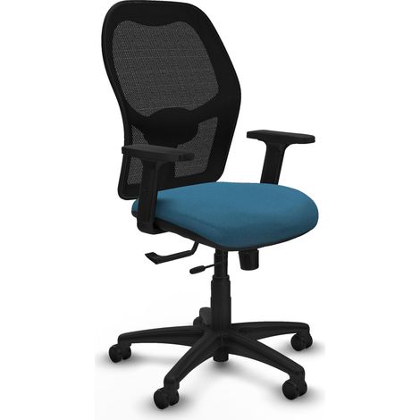 Silla de oficina piqueras y crespo Alocén negro respaldo fijo soporte lumbar ajustable (1/2)