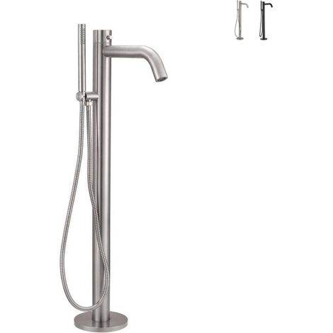 Mini Ducha Exterior Sined Oristano Diseno Elegante y Compacto Fabricada En Acero Inoxidable 316l Con Alcachofa Móvil y Conexión Para Agua Fría y Caliente (1/5)