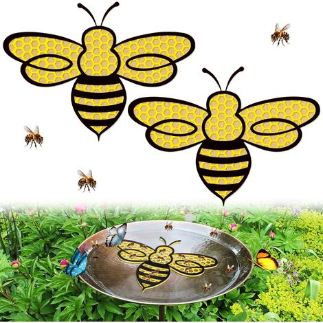 2 Pièces Floating Bee Island, Abreuvoir pour Abeilles, 3D Impression Station d'alimentation en Eau Abeilles, pour Pollinisateurs Assoiffés, Décoration de Jardin Extérieur