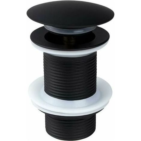 Black Pop-Up Basin Drain without Overflow, Universal Black Pop-Up Basin Drain, Drain Plug without Overflow, Drain Plug without Overflow, Automatic Pop-Up Drain for Countertop Basin, zhuoxu (1/5)
