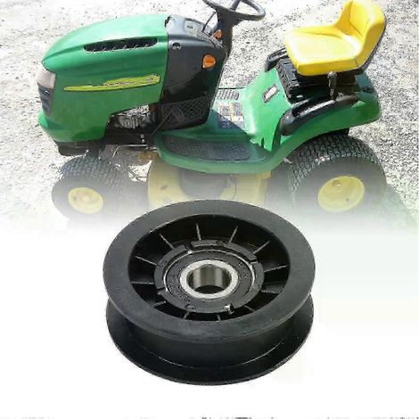 Kit de courroie d'entraînement et de poulie de renvoi plate compatible avec John Deere 102, 105, 108, 125 et 145. Remplace les références GX20006, GX20286 et GX20287. (1/5)