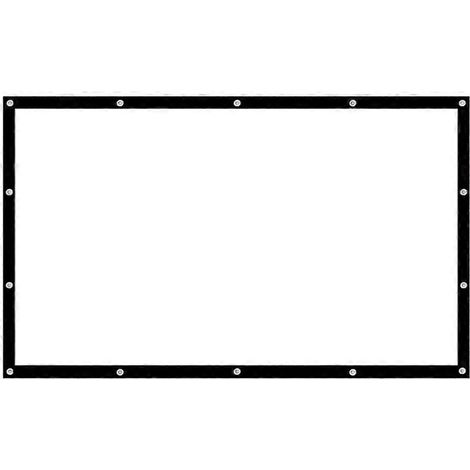 Rideau de projection simple 16:9écran portable HD 150 poucesblancpour home cinémabureau ou projection en extérieur. (1/5)