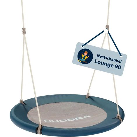 [GEBRAUCHT] B-Ware Hudora Nestschaukel Schaukel Lounge Blau 90cm Kinder Tellerschaukel Outdoor