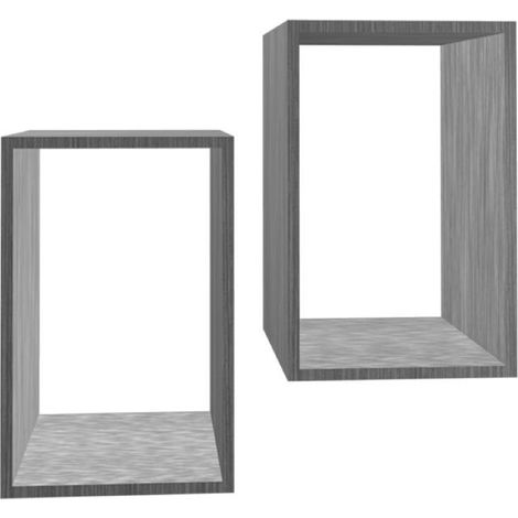 MAURY'S SET 2 MENSOLE RETTANGOLARI IN COLORE GRIGIO (1/2)