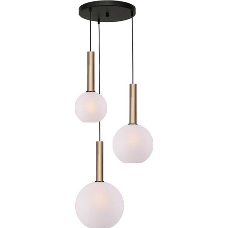 Lampe suspendue Vide Bella 2 Laiton doré avec verre blanc - 2982-02-35-3-06-111 (1/3)