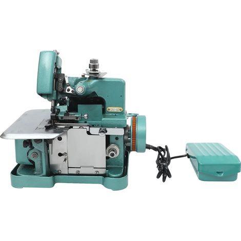 Machine à coudre surjeteuse, puissance de 150W, jusqu'à 3000 points/min, largeur de surjet réglable de 2,5 à 3,5 mm, design compact, source d'alimentation AC