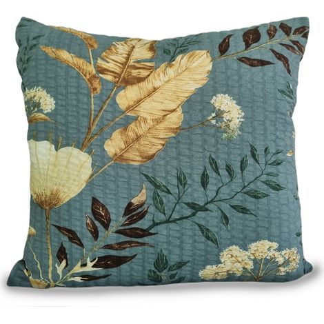 Funda de almohada de corteza de 40x40 cm con oasis de plantas de salvia (1/2)