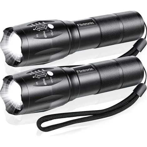 Lampe Torche UltraPuissante 2PCS 3000 Lumens, 5 Modes, Étanchéité et AntiChoc, Idéale pour Extérieur et Urgence (1/5)