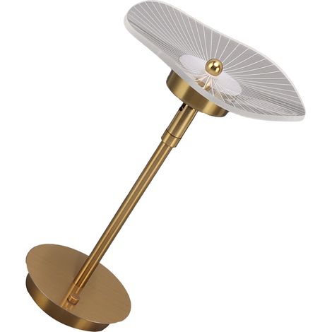 Lampe de bureau tactile à intensité variable, rechargeable par USB, veilleuse avec 3 modes de couleur, couleur cuivre. (1/5)