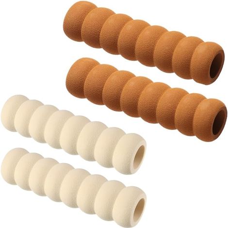 4 Pièces Housses De Protection En Mousse Souple Pour Poignée De Porte,Blanc Et Bois (1/5)