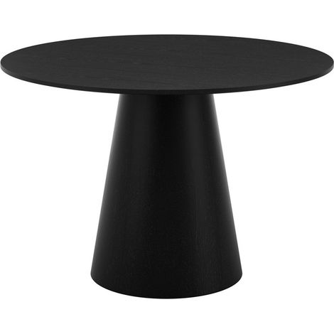 Juno Dining Table - Wood Variant - L120 x W120 x H75 cm - Black - Partially Assembled