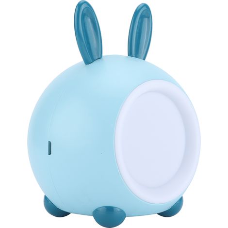 Veilleuse USB verticale à motif lapin bleu, lampe de table pour armoire, chambre ou bureau (XY010T). (1/5)