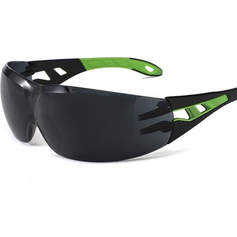 Lunettes de cyclisme (noires), verres en polycarbonate transparents, traitement antibuée, verres plats résistants aux rayures, protection UV400 (1/5)