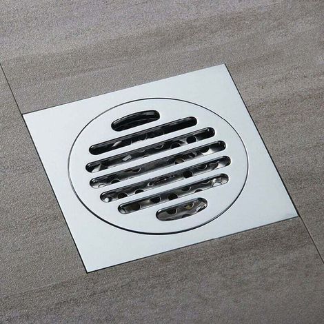 Duschablauf, Edelstahl-Geruchsschutz-Bodenablauf, Haarfilter, Duschbeckenablauf, Edelstahl-Duschkanal, Duschhaarfänger für Badezimmertoilette, 1010 cm (1/4)